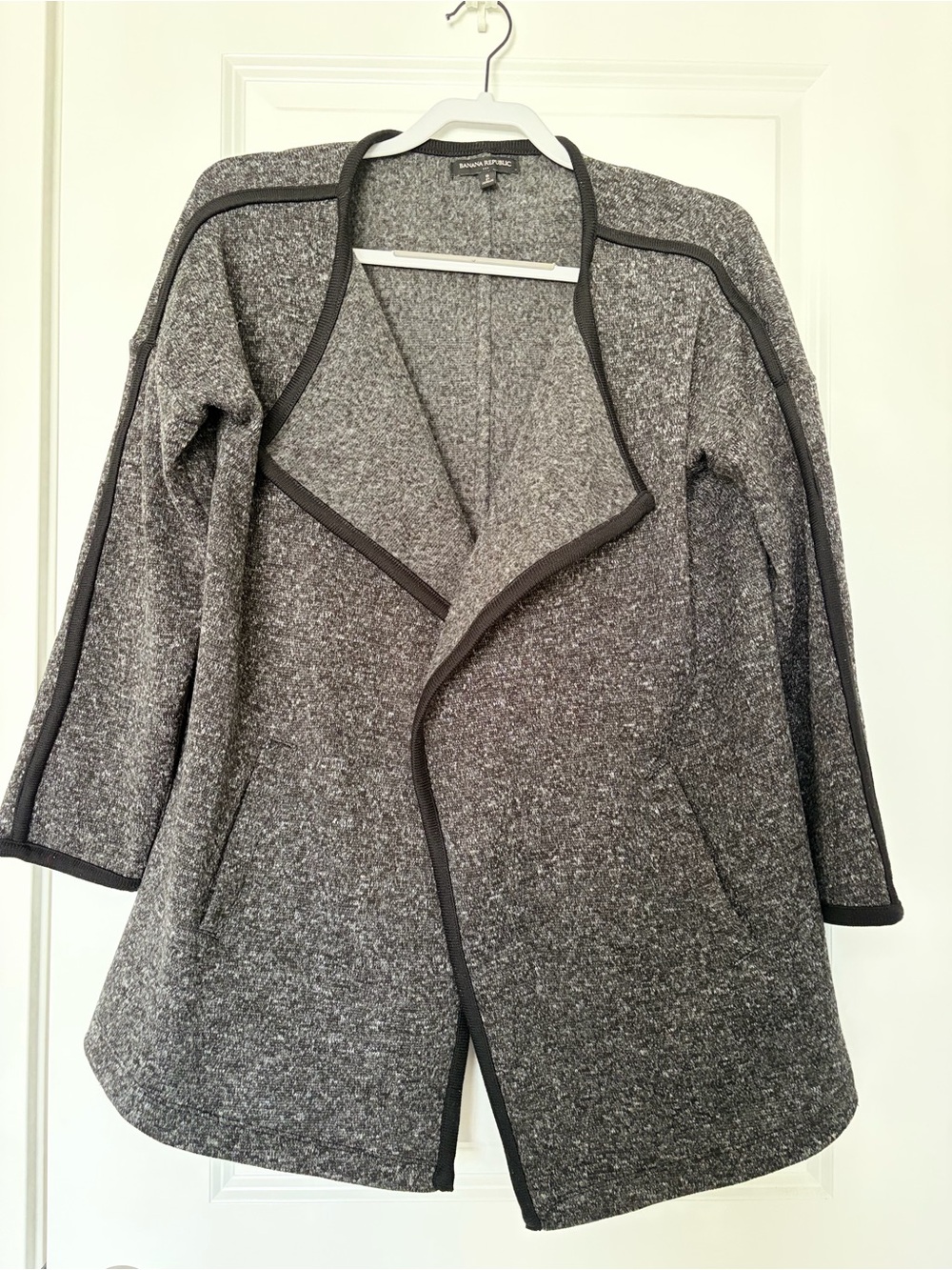 Banana Republic Gray Marled Open Front Cardigan Jacket Size S